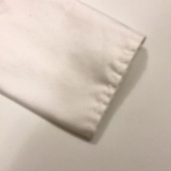 Ann Taylor 8P White Ruffle button down shirt flip cuffs NWOT Excellent Condition - Picture 4 of 10